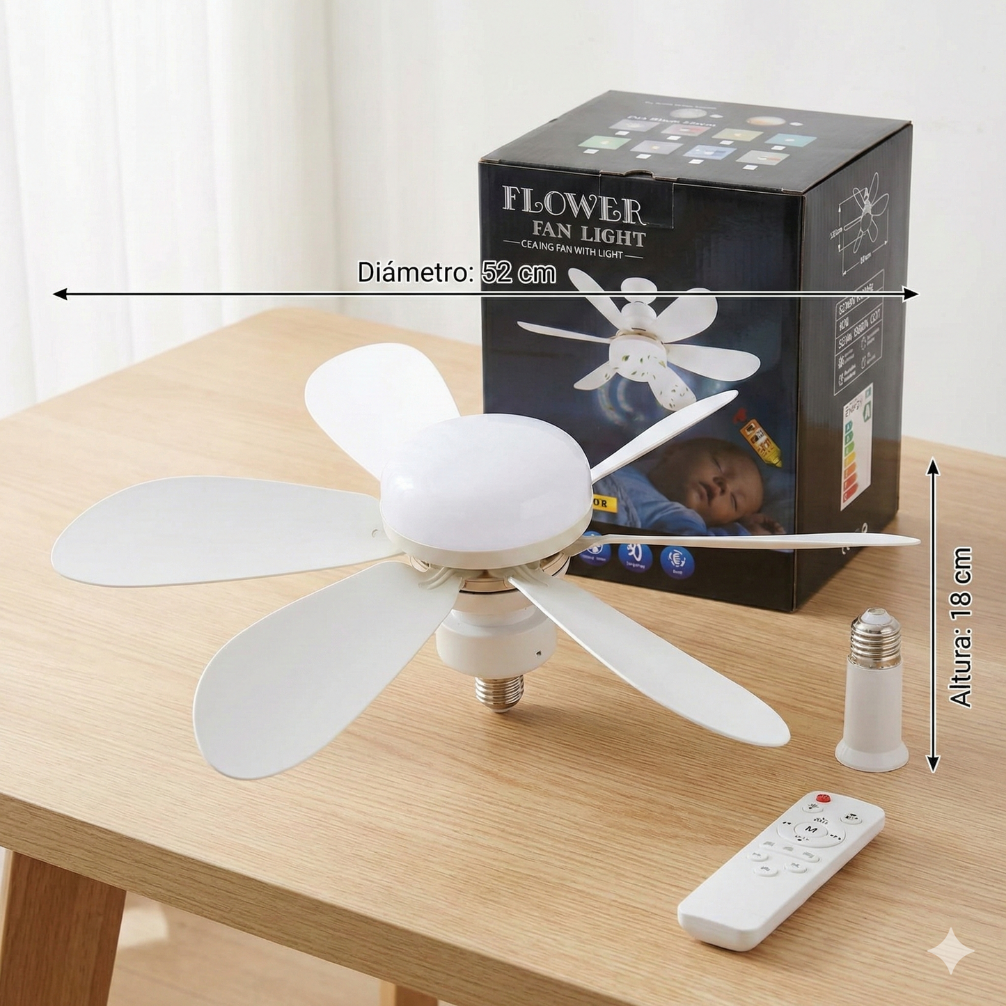 SmartFresh™ Foco Ventilador 2 en 1 + Instalación Gratis