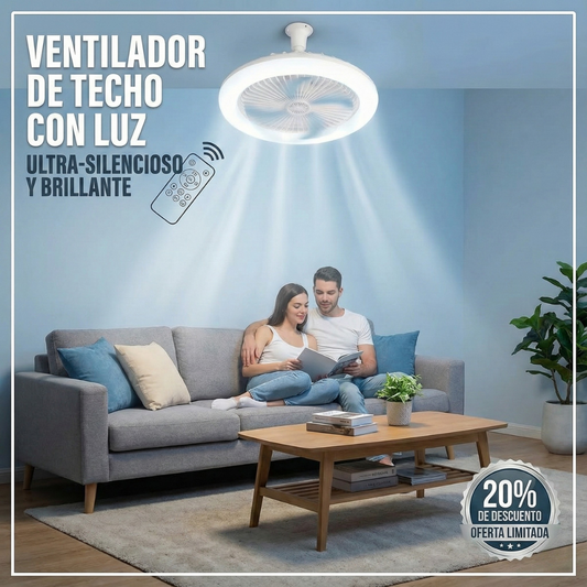 AeroFresh™ 360: Foco Ventilador Silencioso Con Aromatizador