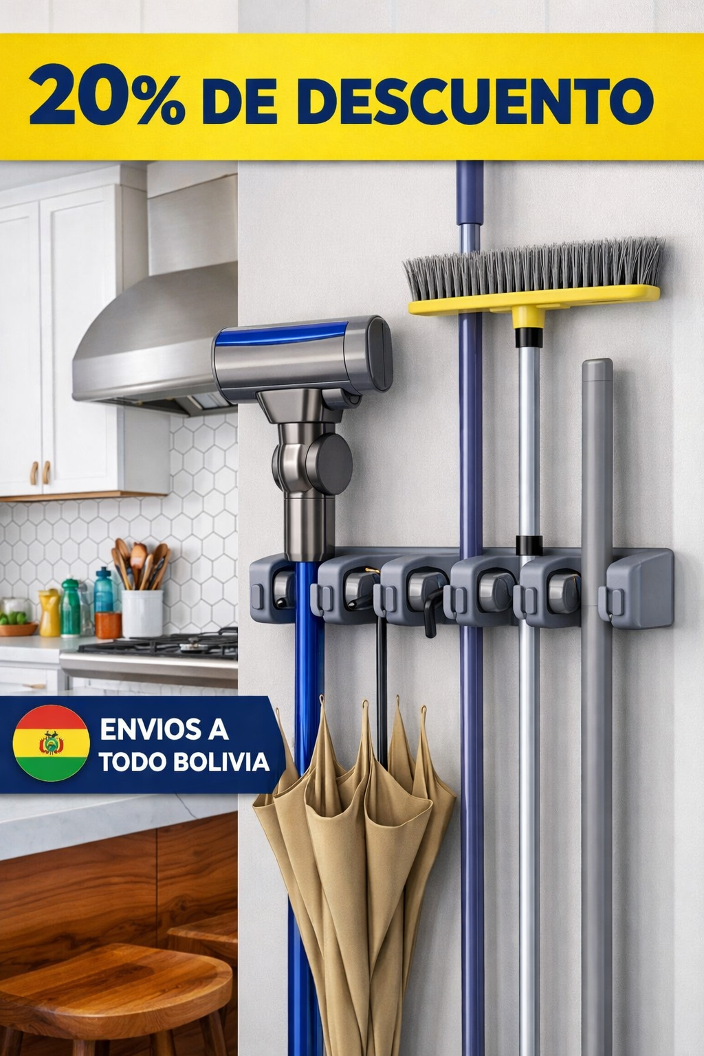 SmartSpace™ Home: Soporte Multifuncional 5-en-1