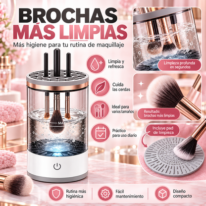 BrushClean Pro – Limpiador Eléctrico de Brochas de Maquillaje