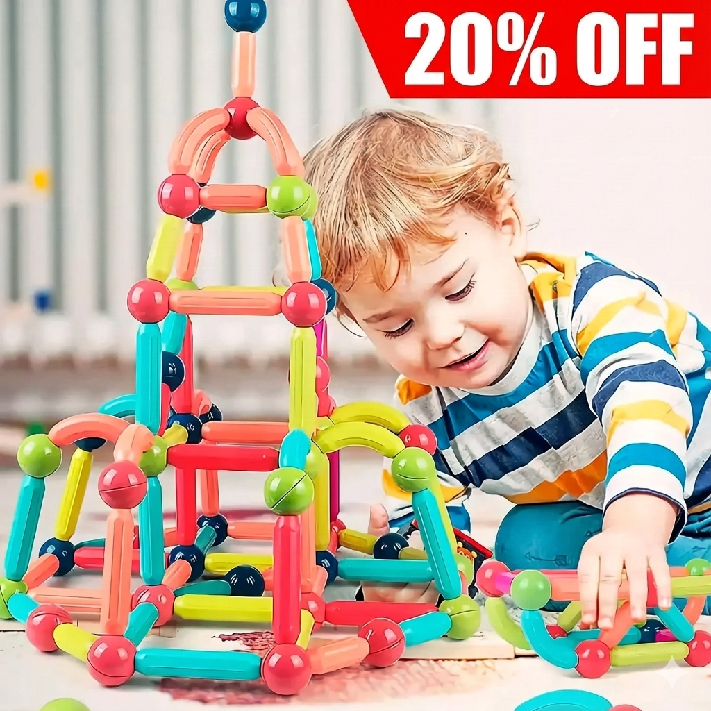 MagniKids 3D: Kit de Construcción Magnética Educativo con bloques y Esferas