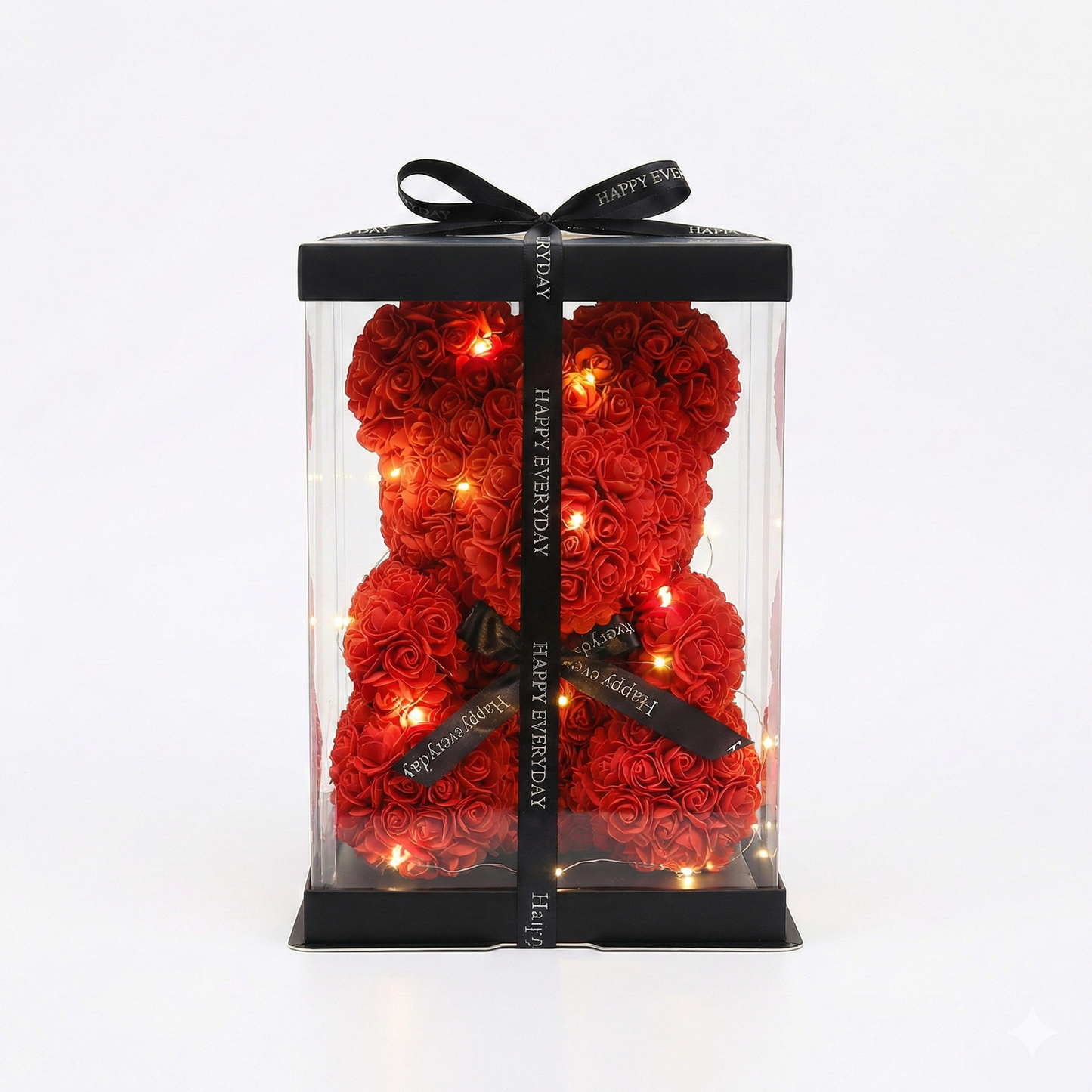 Oso de Rosas con Luces LED + Caja Regalo