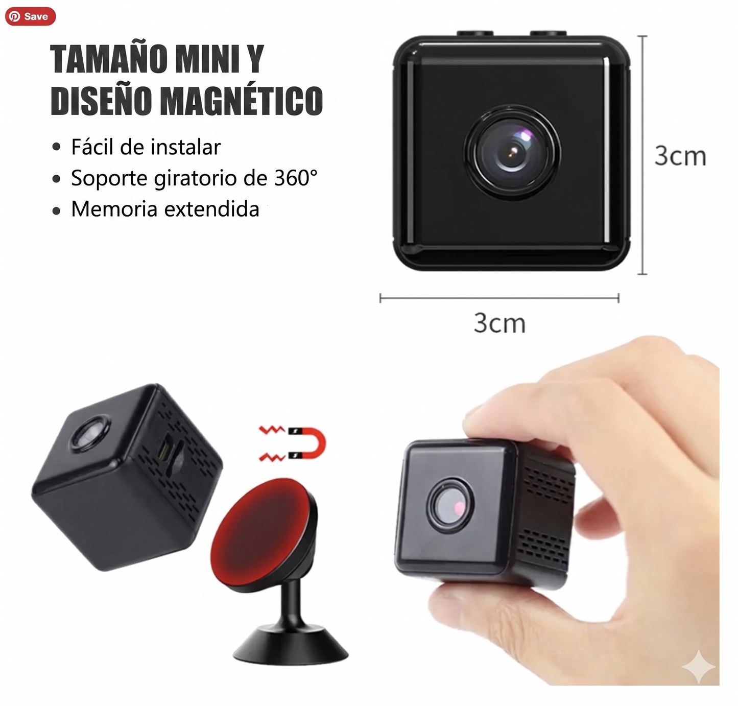 NanoView | Cámara WiFi HD de 3cm