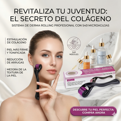 DermaLuxe – Rodillo de Microagujas Premium