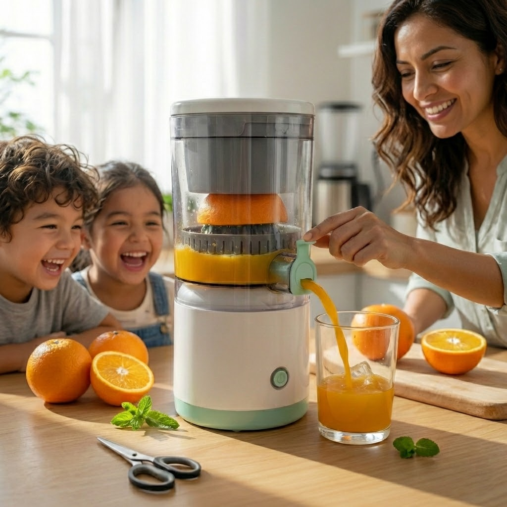 JuiceMaster™ Pro: Extractor de Jugos Automático y Recargable